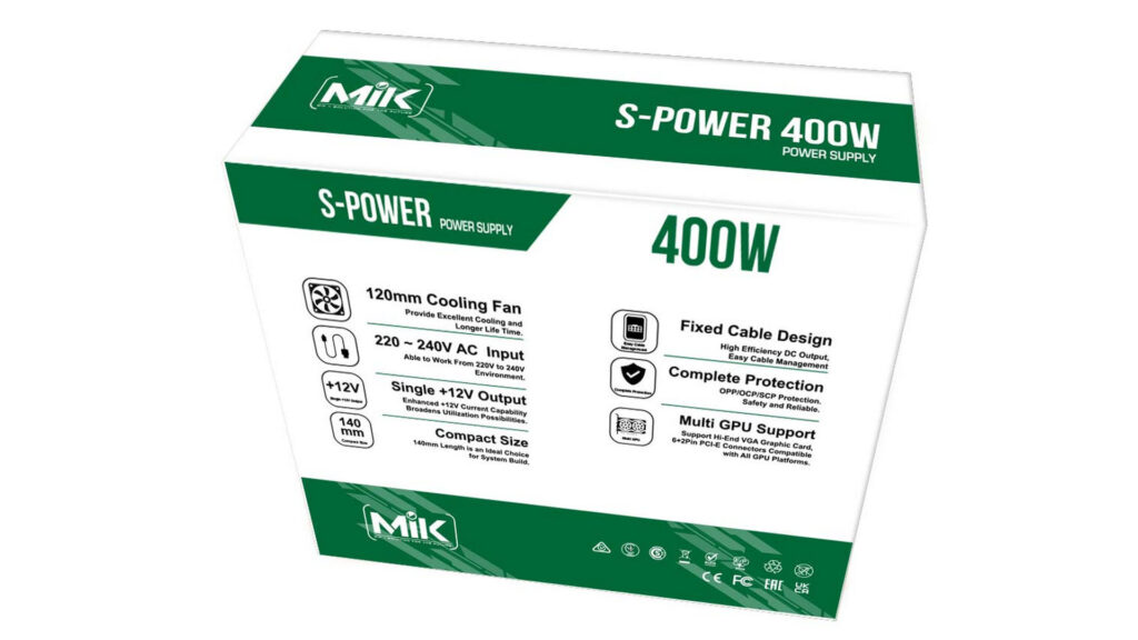 Nguồn MIK S-Power 400 (400W | Non-modular) 9 Nguồn MIK S-Power 400 (400W | Non-modular)