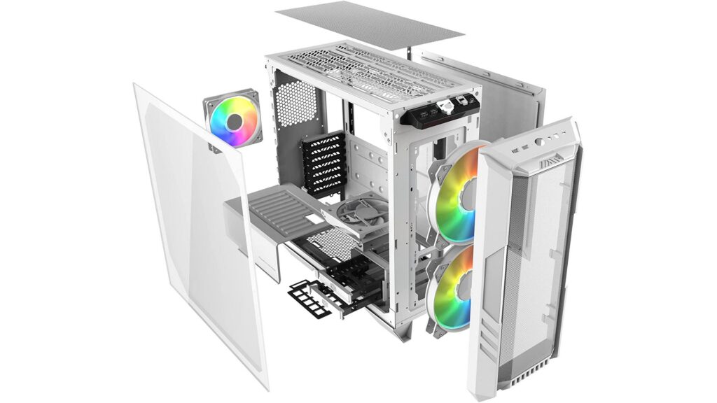 Vỏ Case Cooler Master HAF 500 White (Mid Tower | Kính)