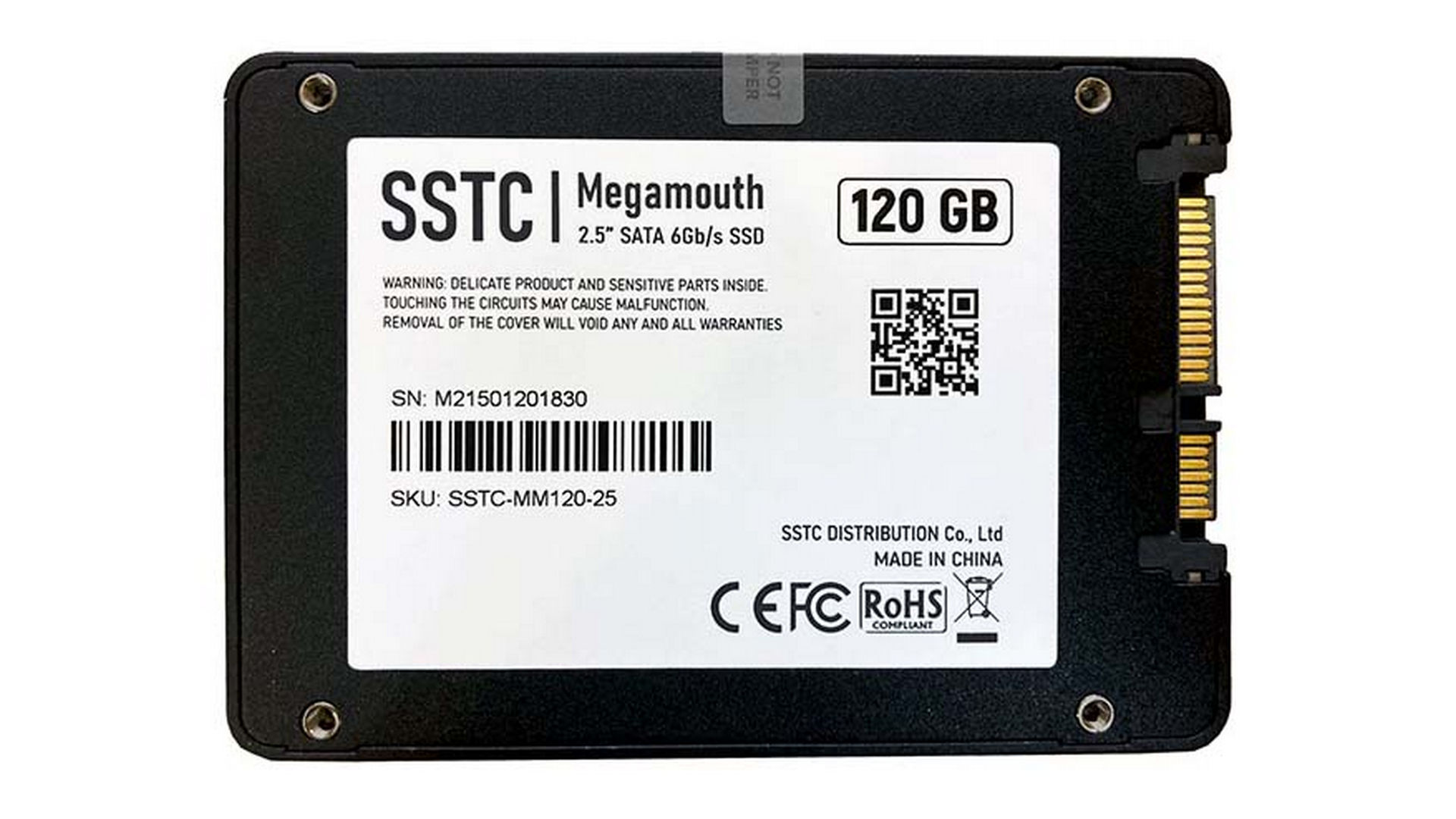 Ổ Cứng SSD SSTC 120GB Megamouth (Sata III | 540MB/s | 320MB/s | SSTC-MM120-25) 1 Ổ Cứng SSD SSTC 120GB Megamouth (Sata III | 540MB/s | 320MB/s | SSTC-MM120-25)
