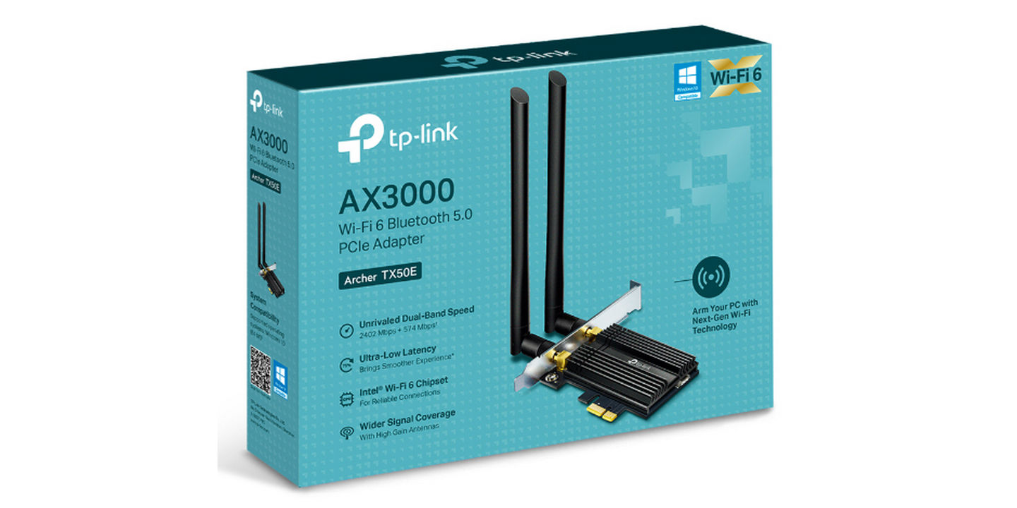 Card mạng TP-LINK Archer TX50E AX3000 (WiFi 6 | Bluetooth 5.0 | WPA3) 1 Card mạng TP-LINK Archer TX50E AX3000 (WiFi 6 | Bluetooth 5.0 | WPA3)