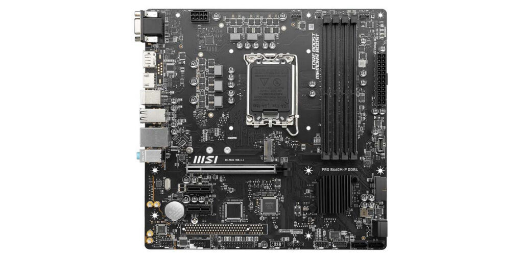 Mainboard MSI PRO B660M-P DDR4 (LGA1700 | 4 Khe RAM | M-ATX) 5 Mainboard MSI PRO B660M-P DDR4 (LGA1700 | 4 Khe RAM | M-ATX)