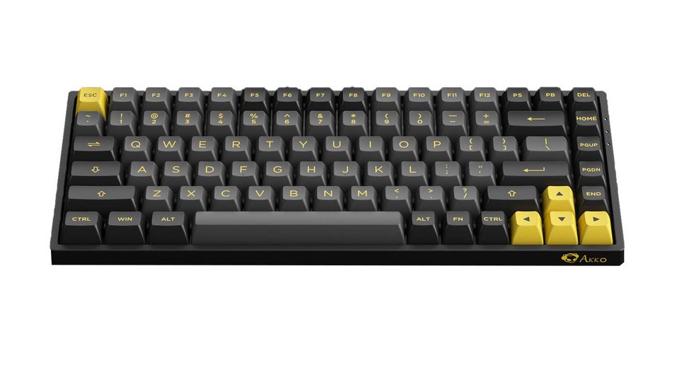 Bàn Phím Cơ AKKO 3084B Plus Black & Gold (AKKO CS Switch Jelly Pink)