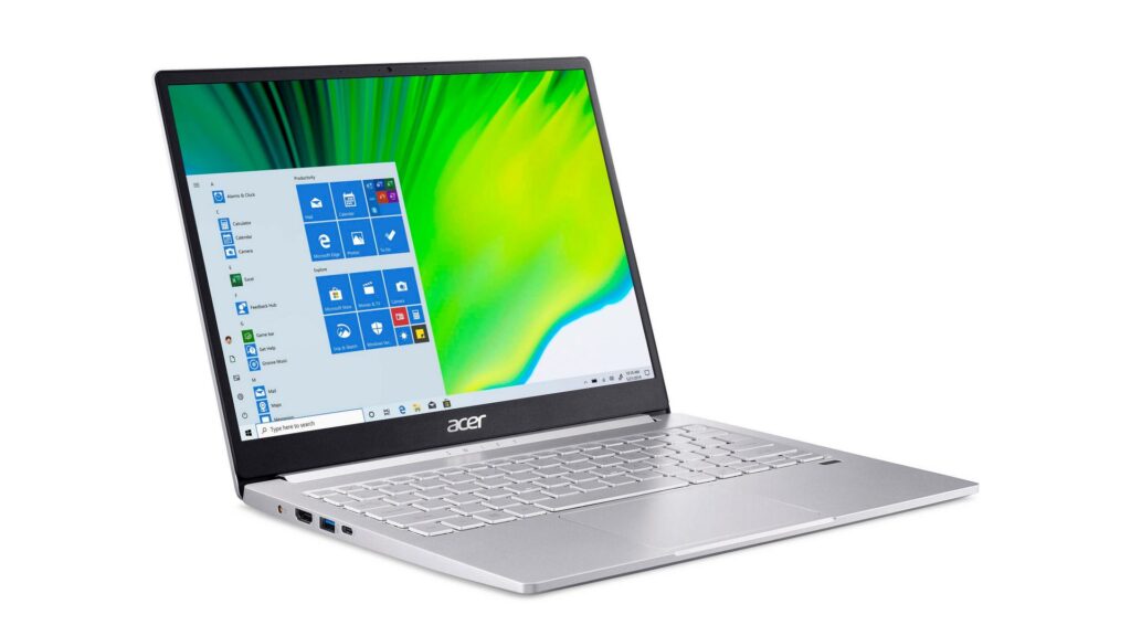 Laptop Acer Swift 3 SF314 43 R4X3 (Ryzen 5-5500U | RAM 16GB | SSD 512GB | 14-FHD | Win11 | Bạc | NX.AB1SV.004)