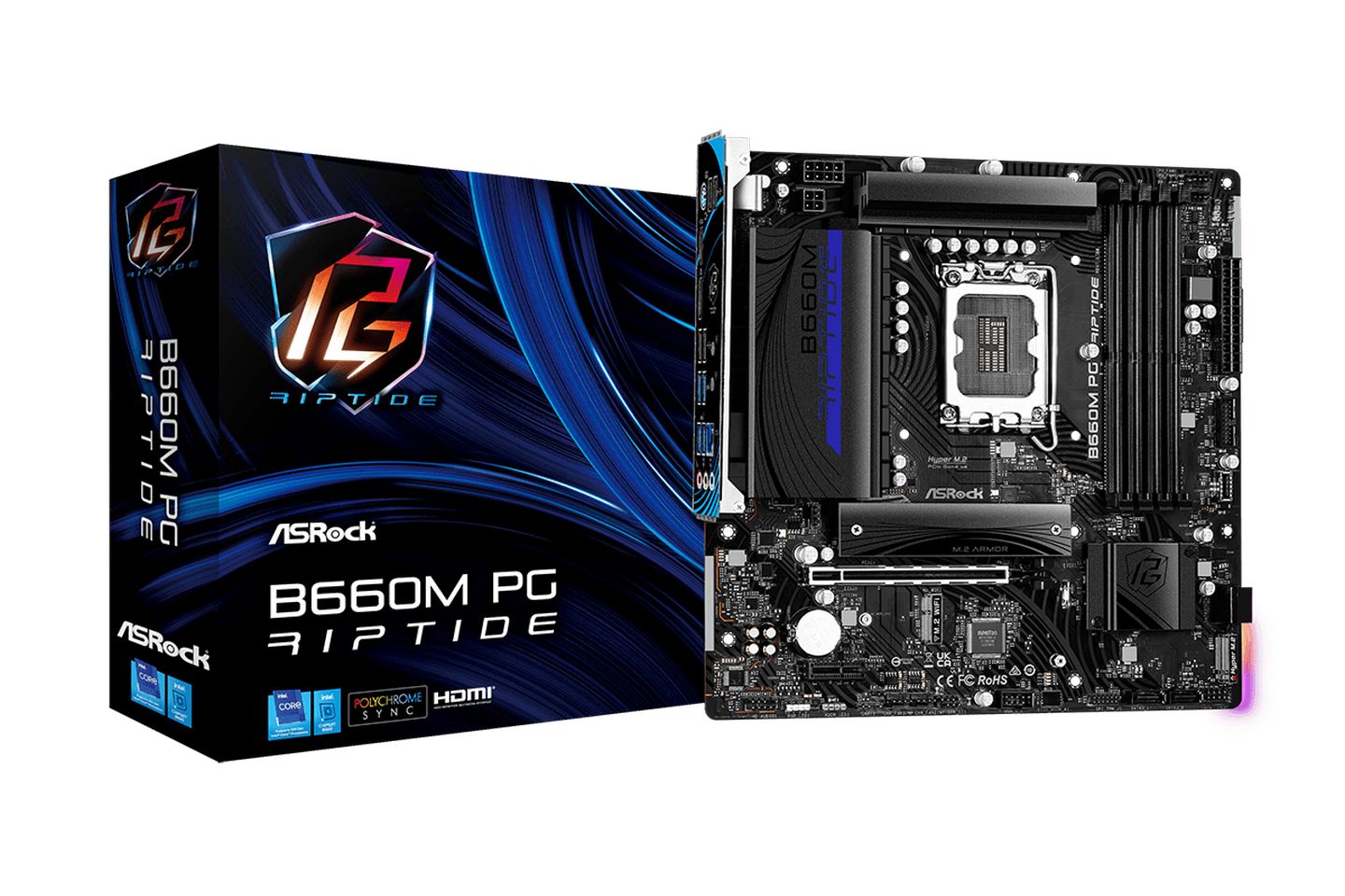 Mainboard ASRock B660M PG Riptide (LGA1700 | 4 Khe RAM DDR4)