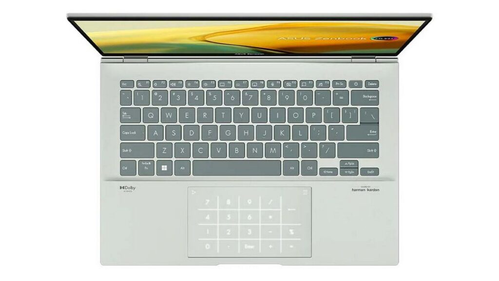 Laptop ASUS Zenbook 14 OLED UX3402ZA-KM220W (i5-1240P | RAM 8GB | SSD 512GB | 14-2.8K-OLED | Win11 | Xanh Ngọc Bích)