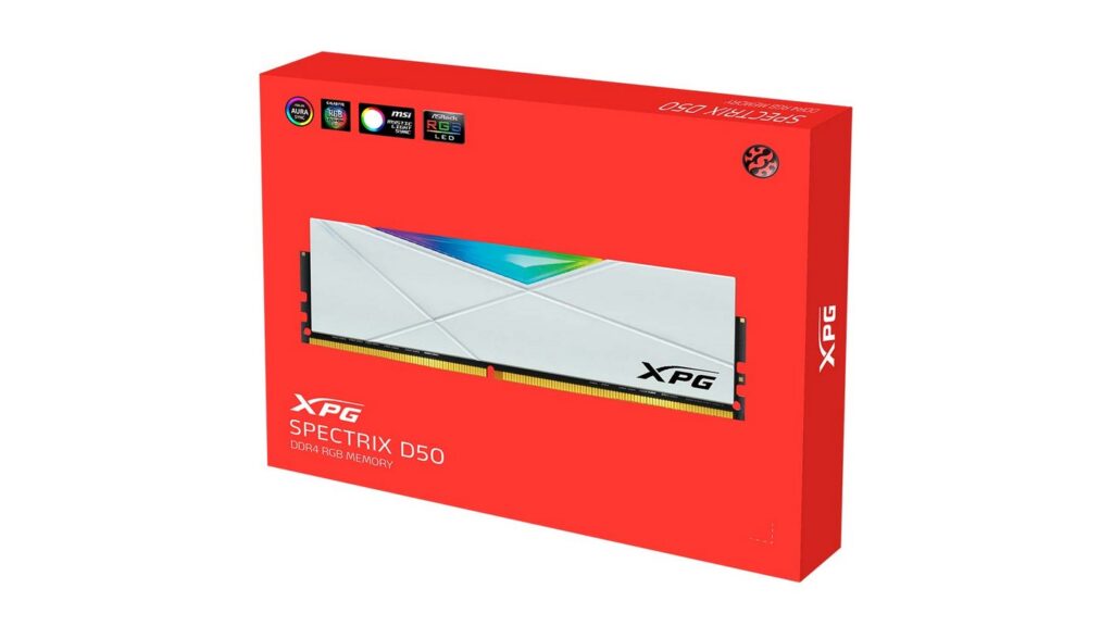 RAM Adata XPG Spectrix D50 RGB 8GB (1x8GB | DDR4 | 3200MHz | White) 5 RAM Adata XPG Spectrix D50 RGB 8GB (1x8GB | DDR4 | 3200MHz | White)