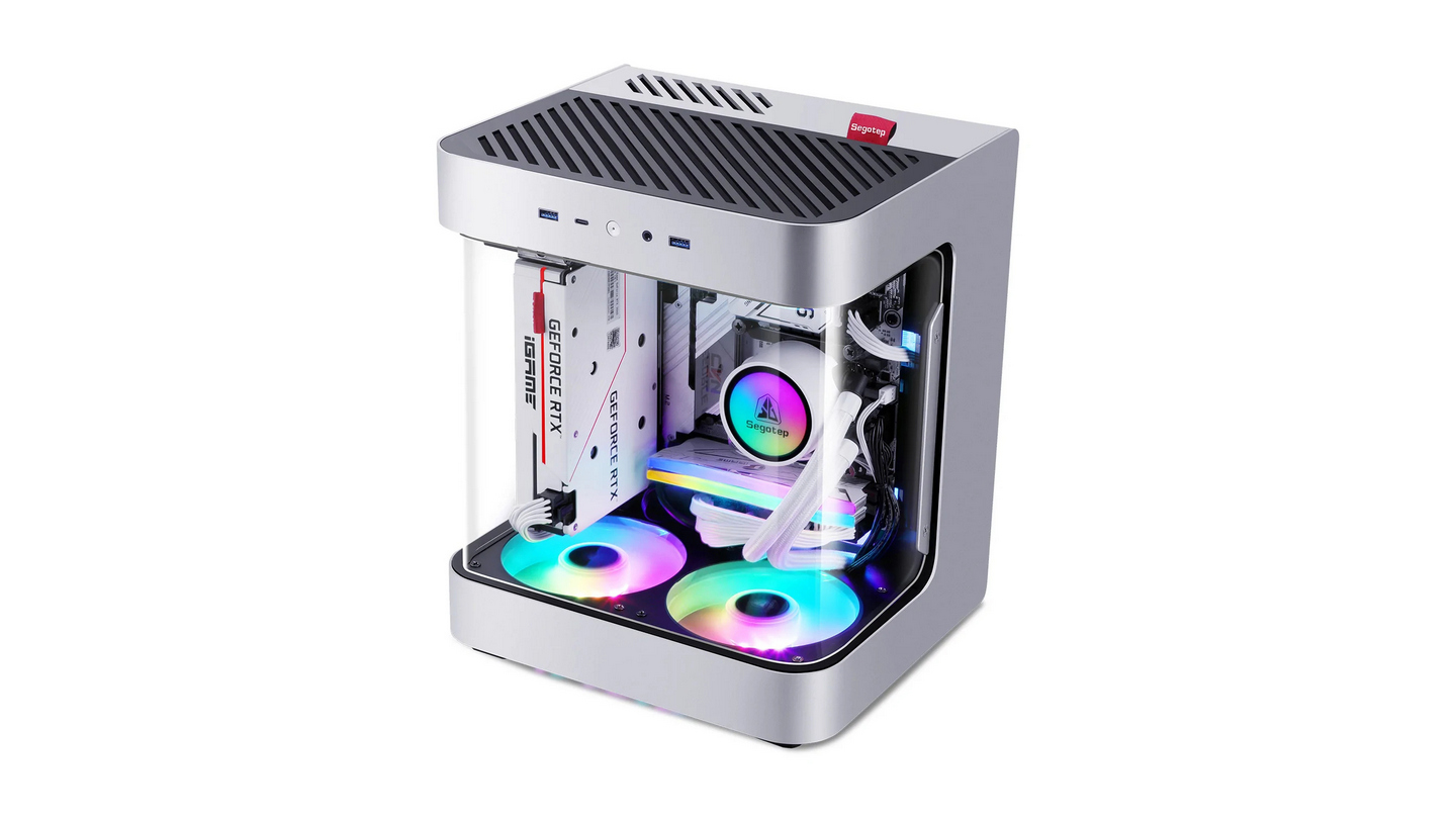 Vỏ case Segotep Slath Mini ITX (Mini Tower | Bạc)