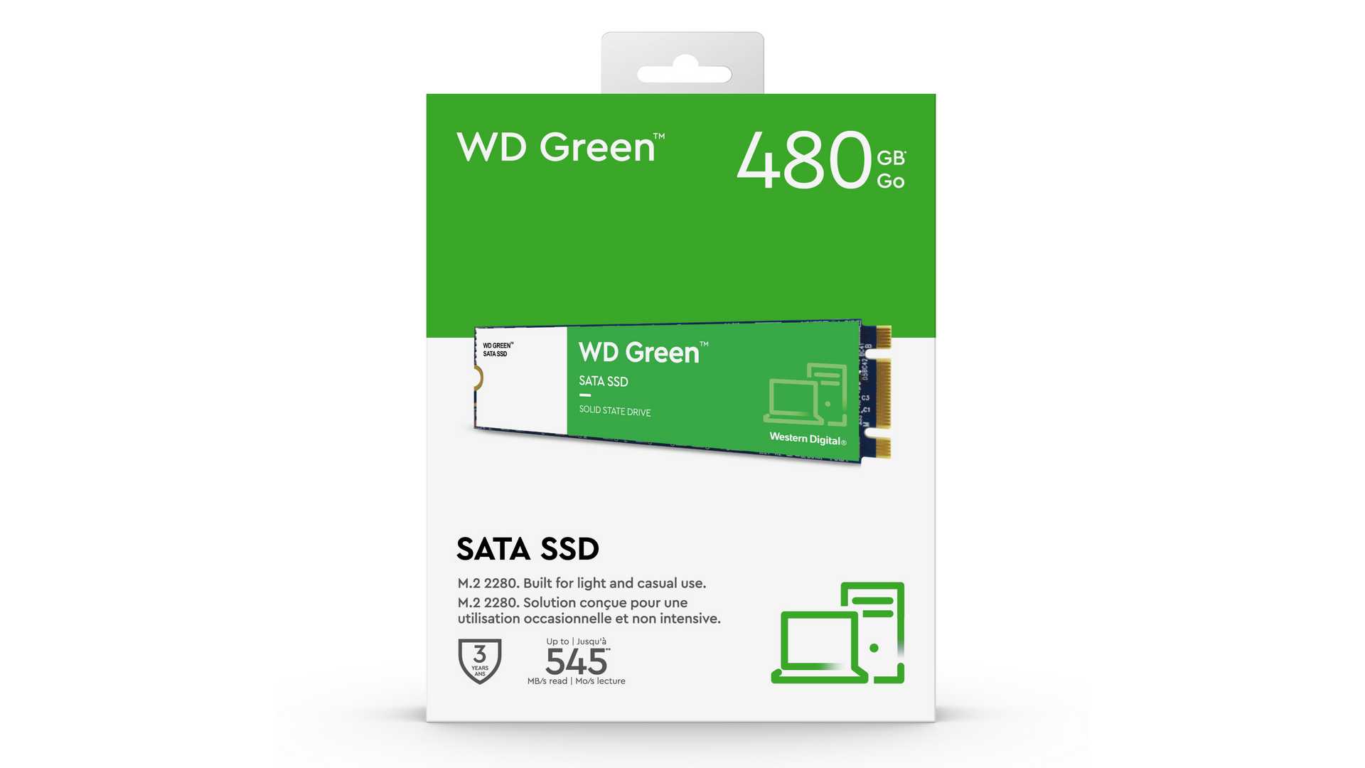 Ổ Cứng Western Digital SSD M.2 SATA WD Green 480GB (M.2-2280 | SATA III | 545MB/s / 465MB/s)