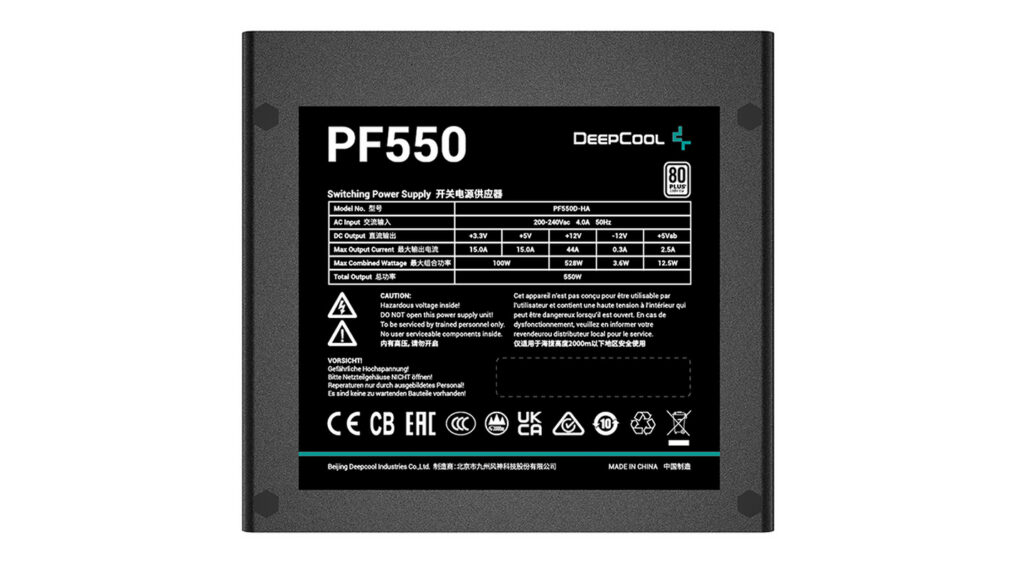 Nguồn Deepcool PF550D (550W | Non-Moduler | ATX | 80 Plus White) 9 Nguồn Deepcool PF550D (550W | Non-Moduler | ATX | 80 Plus White)