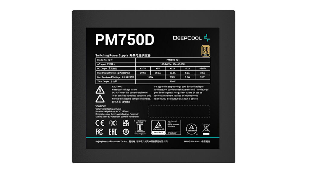 Nguồn Deepcool PM750D (750W | Non-Modular | ATX | 80 Plus Gold) 13 Nguồn Deepcool PM750D (750W | Non-Modular | ATX | 80 Plus Gold)
