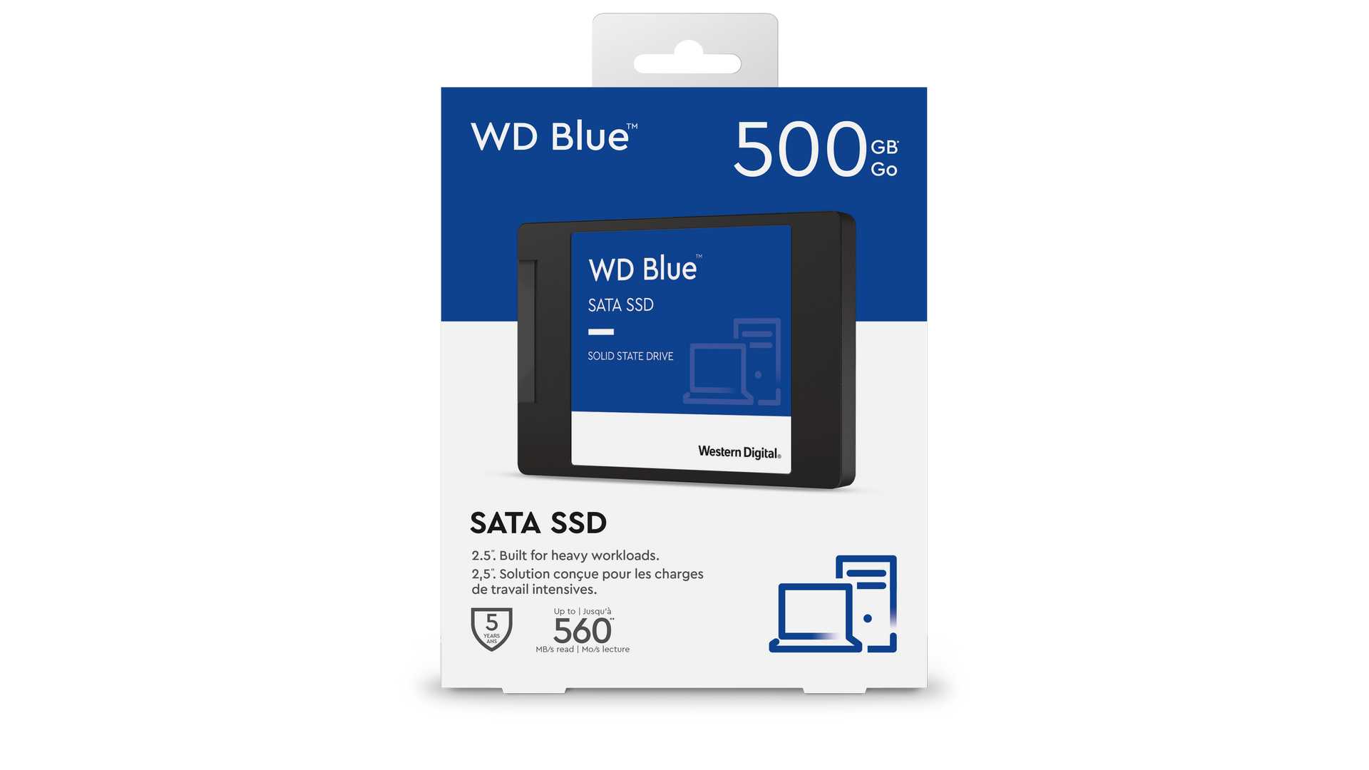 Ổ Cứng SSD SATA 2,5" WD Blue 500GB (560MB/s - 530MB/s | WDS500G2B0A)