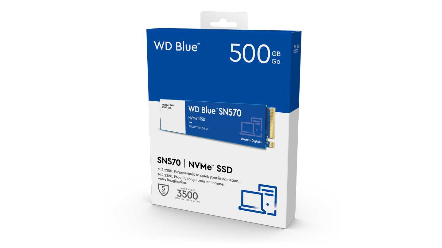 Ổ Cứng SSD NVMe WD Blue SN570 500GB (3500MB/s - 2300MB/s | WDS500G3B0C)