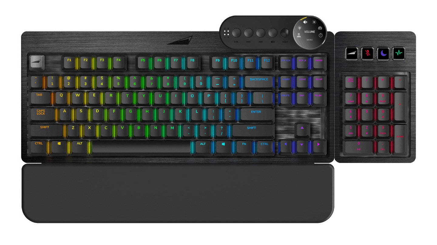 Bàn Phím Cơ Mountain Everest Max (Cherry MX Blue Switch | ABS | LED RGB | Midnight Black)