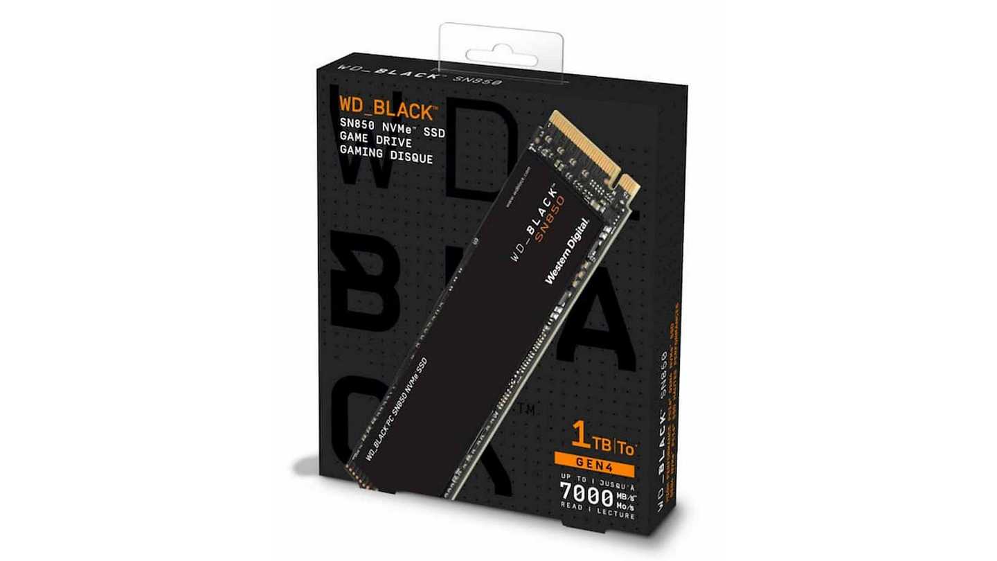 Ổ Cứng SSD NVMe WD_BLACK SN850 1TB (PCIe Gen4x4 | 7,000MB/s - 5,300MB/s | WDS100T1X0E)