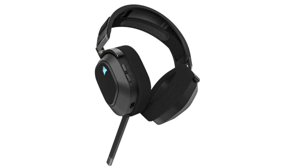 Tai Nghe Corsair HS80 RGB Wireless Carbon 6 Tai Nghe Corsair HS80 RGB Wireless Carbon