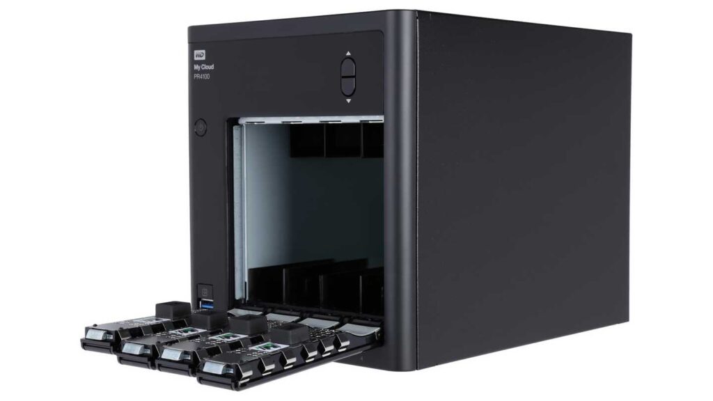 NAS WD My Cloud PR4100 0TB WDBNFA0000NBK-SESN (Pentium N3710 | RAM 4GB | 4 BAY 3.5" | 2 RJ45 | USB)