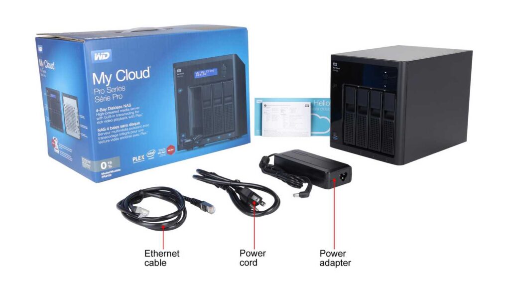 NAS WD My Cloud PR4100 0TB WDBNFA0000NBK-SESN (Pentium N3710 | RAM 4GB | 4 BAY 3.5" | 2 RJ45 | USB)