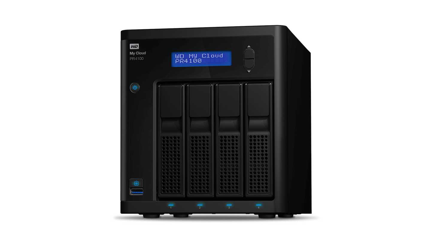 NAS WD My Cloud PR4100 8TB WDBNFA0080KBK-SESN (Pentium N3710 | RAM 4GB | 4 BAY 3.5" | 2 RJ45 | USB)