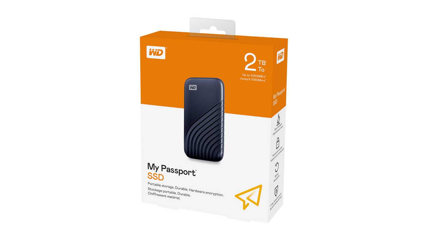 Ổ Cứng Di Động WD My Passport SSD 2TB Màu Xanh WDBAGF0020BBL-WESN