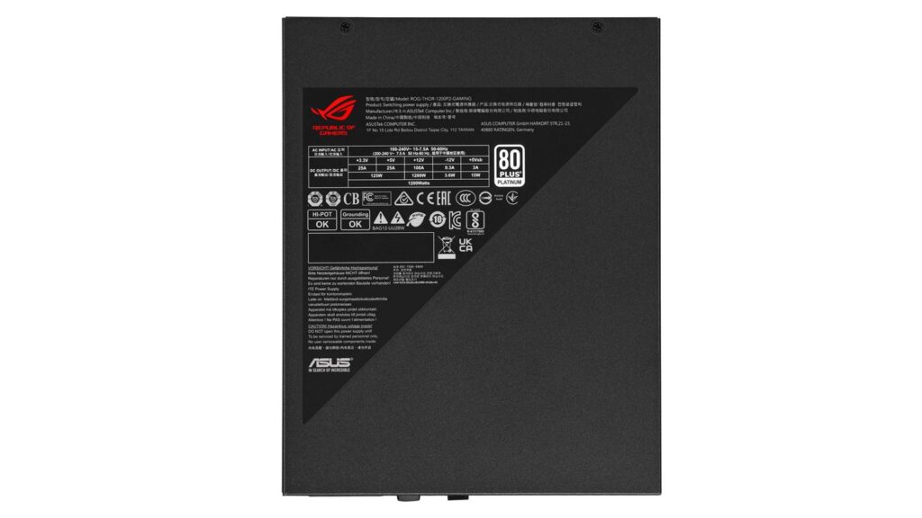 Nguồn máy tính Asus ROG THOR 1200P Platinum II (1200W | Full modular | 80 Plus Platinum) 14 Nguồn máy tính Asus ROG THOR 1200P Platinum II (1200W | Full modular | 80 Plus Platinum)