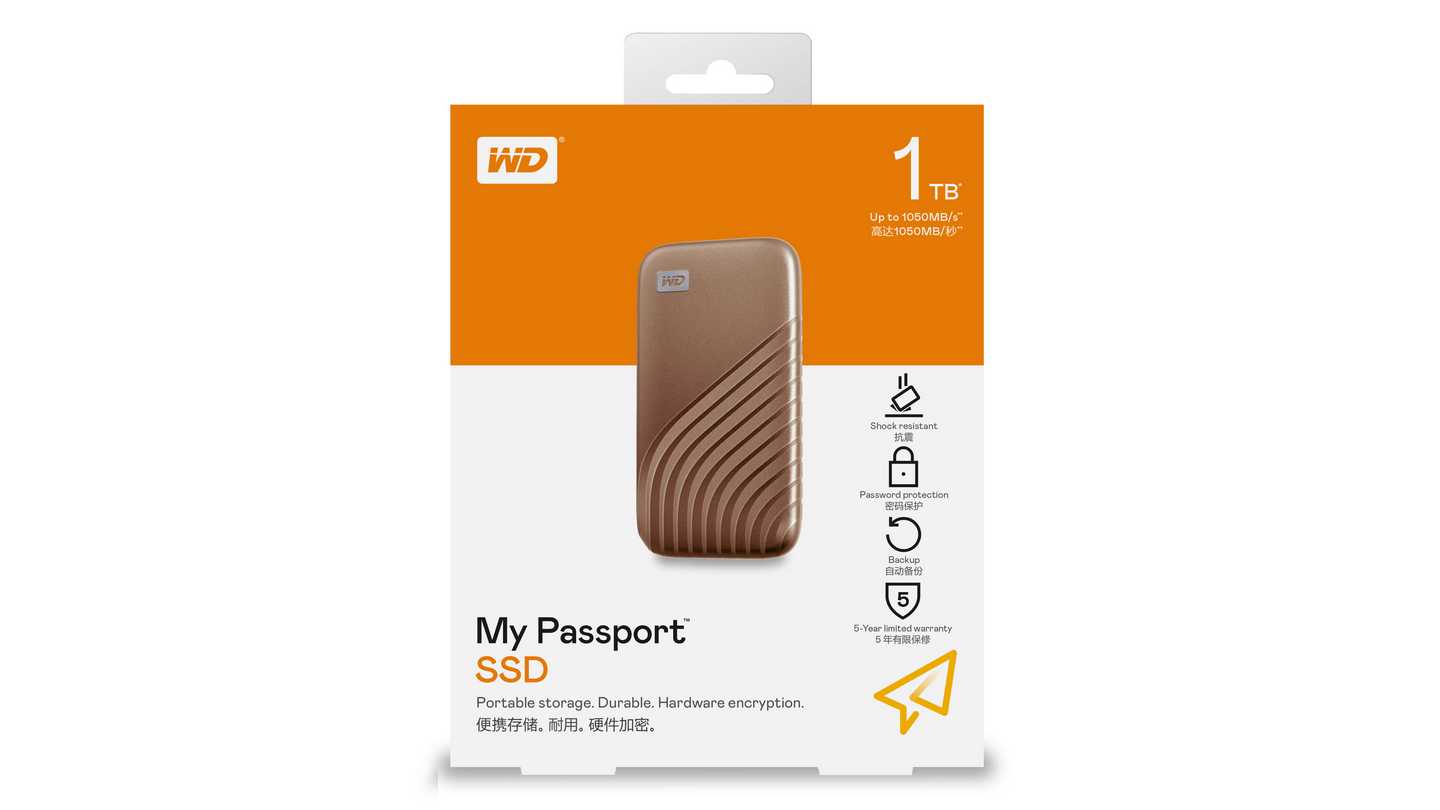 Ổ Cứng Di Động WD My Passport SSD 2TB Màu Vàng WDBAGF0020BGD-WESN