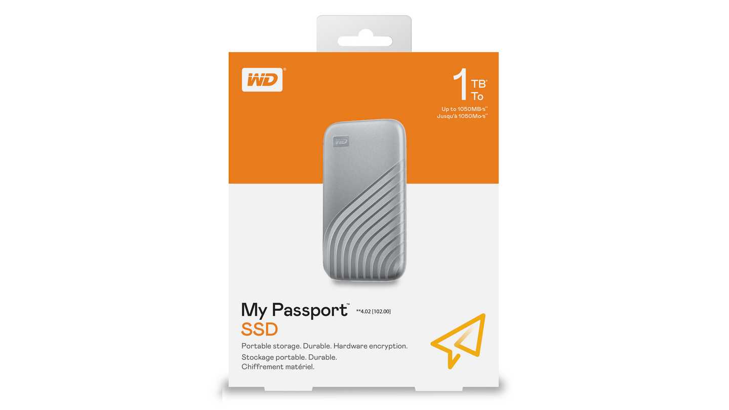 Ổ Cứng Di Động WD My Passport SSD 1TB Màu Bạc WDBAGF0010BSL-WESN