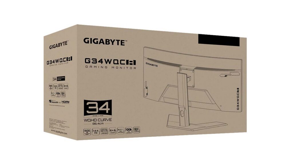 Màn hình cong Gigabyte G34WQC A (34inch | WQHD | VA | 144Hz | HDR400 | FreeSync Premium )