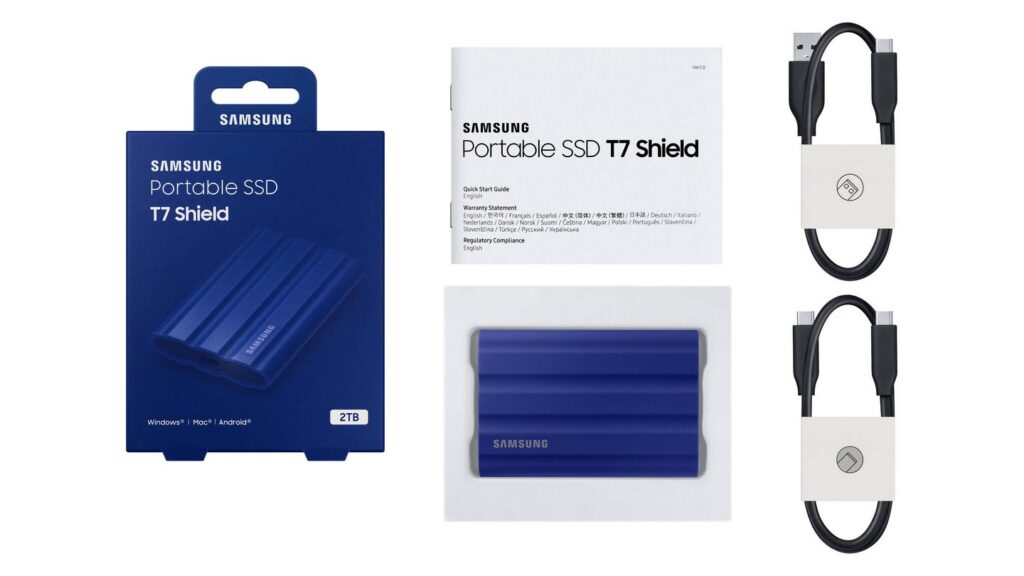 Ổ Cứng Di Động Samsung T7 Shield 2TB Blue