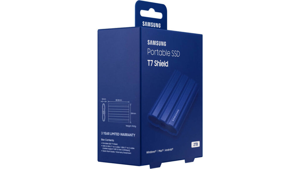 Ổ Cứng Di Động Samsung T7 Shield 2TB Blue