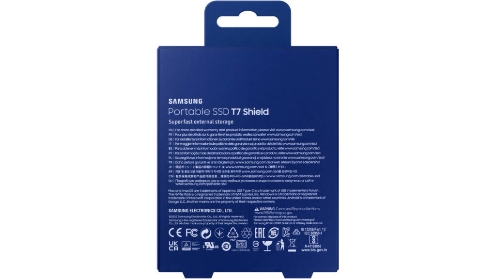 Ổ Cứng Di Động Samsung T7 Shield 2TB Blue