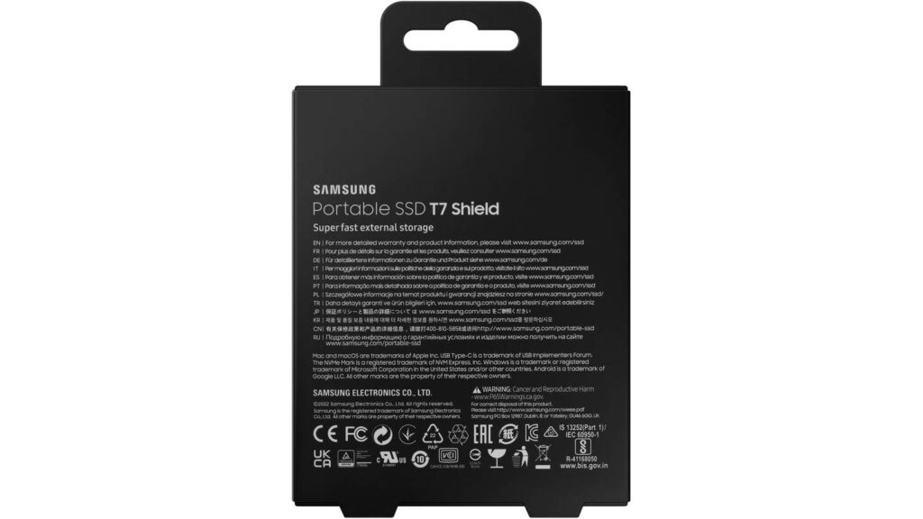 Ổ Cứng Di Động Samsung T7 Shield 2TB Black 13 Ổ Cứng Di Động Samsung T7 Shield 2TB Black