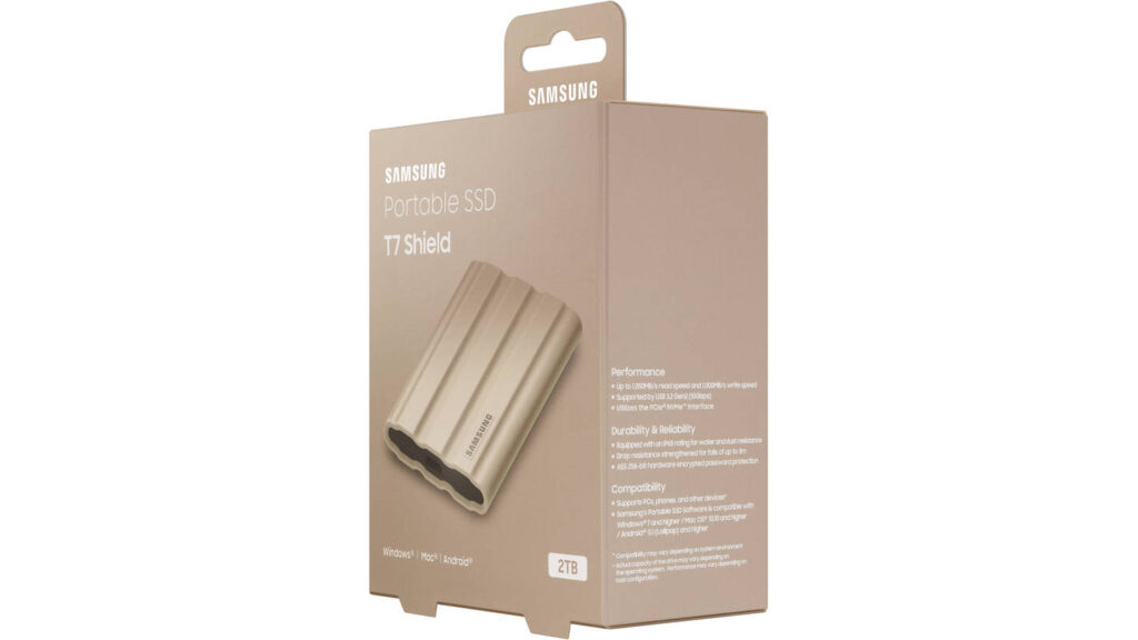 Ổ Cứng Di Động Samsung T7 Shield 2TB Beige