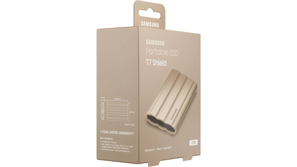 Ổ Cứng Di Động Samsung T7 Shield 2TB Beige