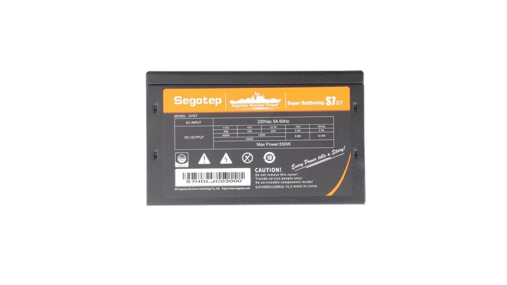 Nguồn máy tính SEGOTEP S7GT 550W Black