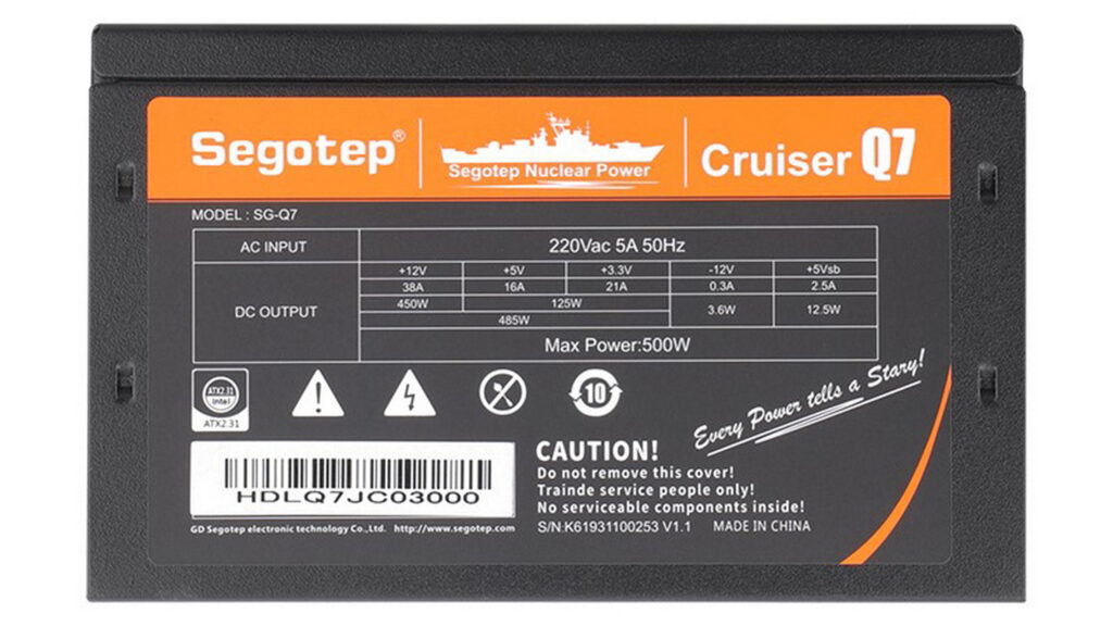 Nguồn máy tính SEGOTEP SG-Q7 500W Black 6 Nguồn máy tính SEGOTEP SG-Q7 500W Black