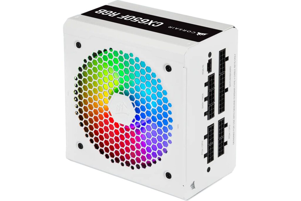 Nguồn máy tính Corsair CX650F White RGB (650W | 80 Plus Bronze | Fully Modular)
