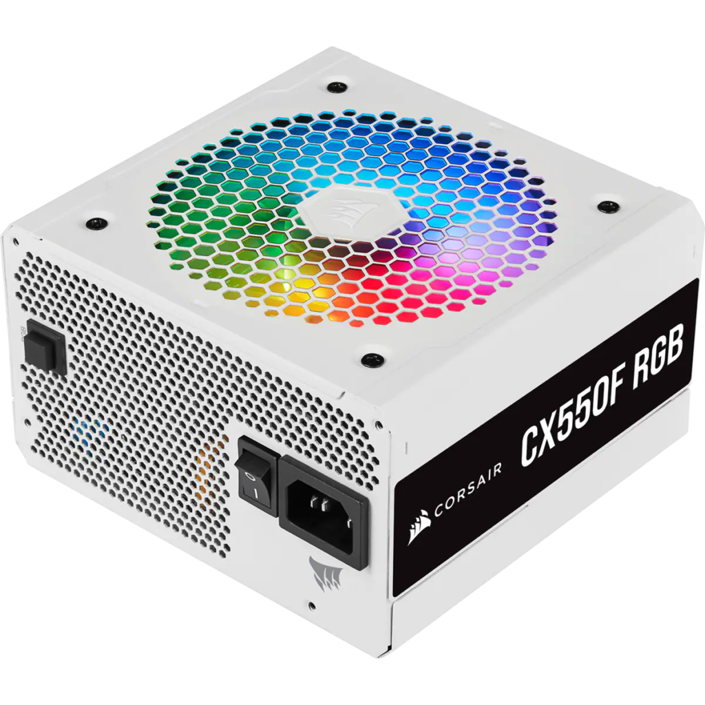 Nguồn máy tính Corsair CX550F White RGB (550W | 80 Plus Bronze | Fully Modular)
