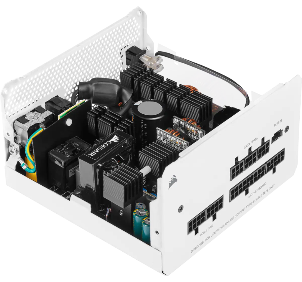 Nguồn máy tính Corsair CX550F White RGB (550W | 80 Plus Bronze | Fully Modular)