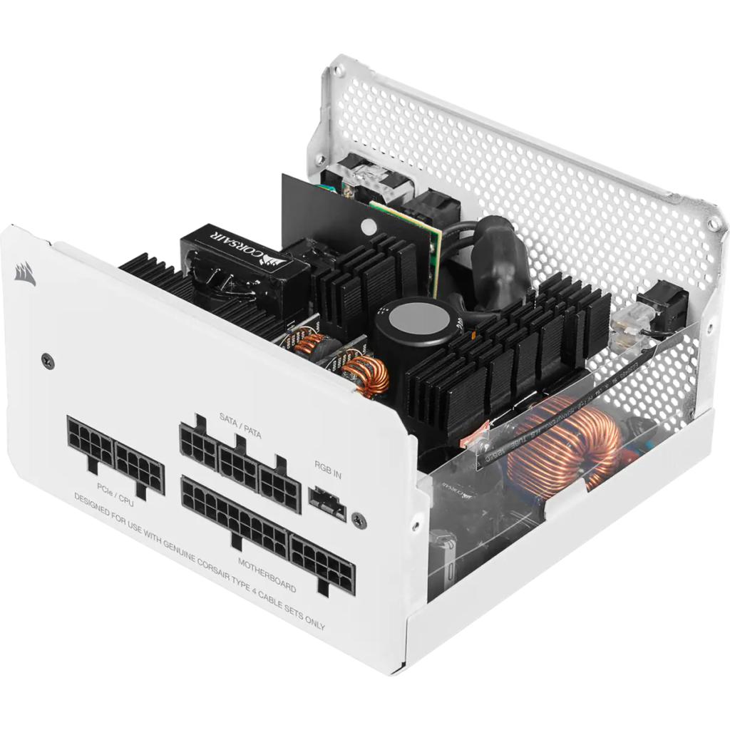 Nguồn máy tính Corsair CX550F White RGB (550W | 80 Plus Bronze | Fully Modular)