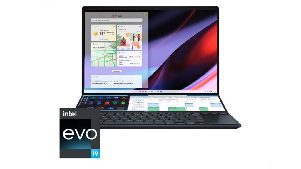 Laptop ASUS Zenbook Pro 14 Duo OLED UX8402ZE-M3044W (I7-12700H | RTX3050TI | RAM 16GB | SSD 1TB | 2.8K-OLED-Touch | Win11 | Black)