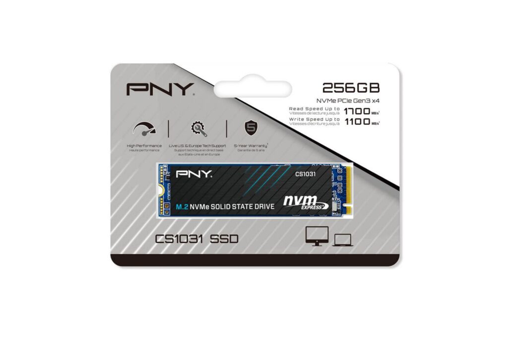 Ổ cứng SSD PNY CS1031 256GB (M.2 2280 | PCIe Gen 3x4 NVMe 1.3 | 1700MB/s | 1100MB/s) 5 Ổ cứng SSD PNY CS1031 256GB (M.2 2280 | PCIe Gen 3x4 NVMe 1.3 | 1700MB/s | 1100MB/s)