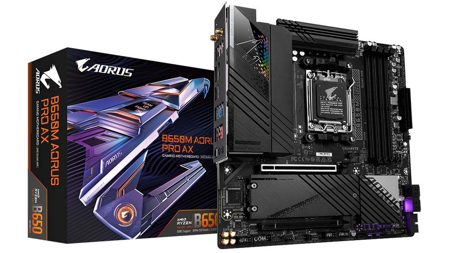 Mainboard GIGABYTE B650M AORUS PRO AX (Socket AM5 | 4 Khe RAM | M-ATX)