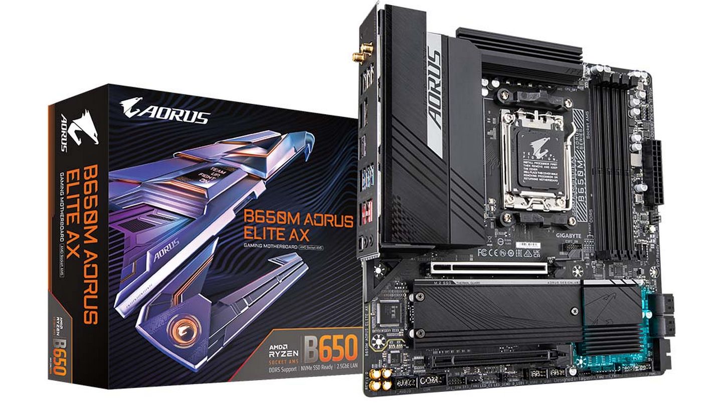 Mainboard GIGABYTE B650M AORUS ELITE AX (Socket AM5 | 4 Khe RAM | M-ATX)