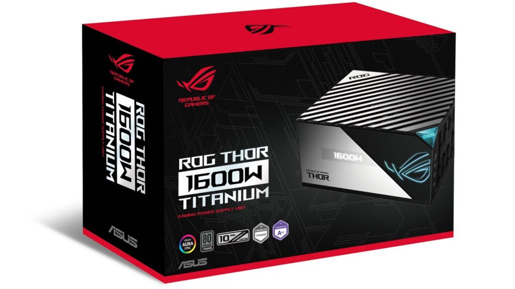 Nguồn máy tính Asus ROG THOR 1600T Gaming (1600W | Full modular | 80 Plus Titanium)
