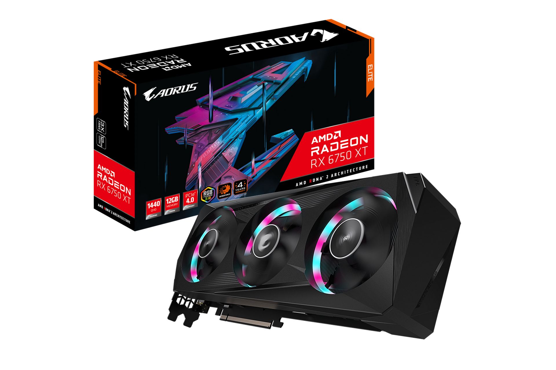 Card màn hình GIGABYTE AORUS Radeon RX 6750 XT ELITE 12G