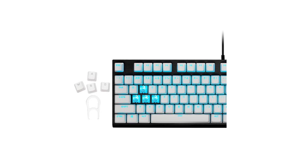 Bộ nút thay thế Corsair Keycap PBT Double-Shot PRO Arctic White(CH-9911040-NA)