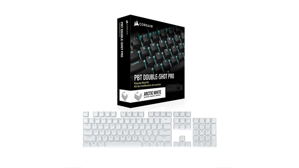 Bộ nút thay thế Corsair Keycap PBT Double-Shot PRO Arctic White(CH-9911040-NA)
