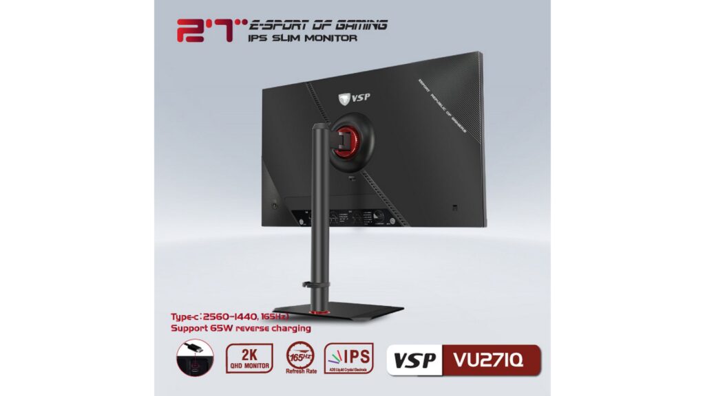 Màn hình VSP Esport Gaming VU271Q (27inch | QHD | IPS | 165Hz | USB-C)