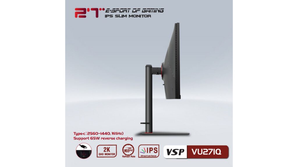Màn hình VSP Esport Gaming VU271Q (27inch | QHD | IPS | 165Hz | USB-C)