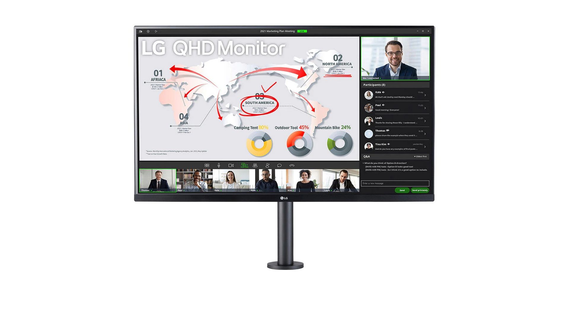 Màn hình LG Ergo 32QP880N-B.ATV (32inch | QHD | IPS | 75Hz | FreeSync | Flat)